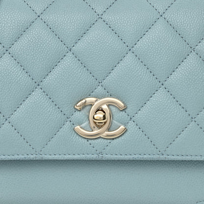 Chanel Caviar Quilted Medium Business Affinity Flap Light Blue 8 of 11