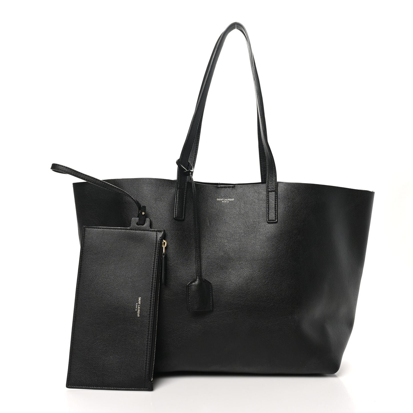 Calfskin Large Shopping Tote Black