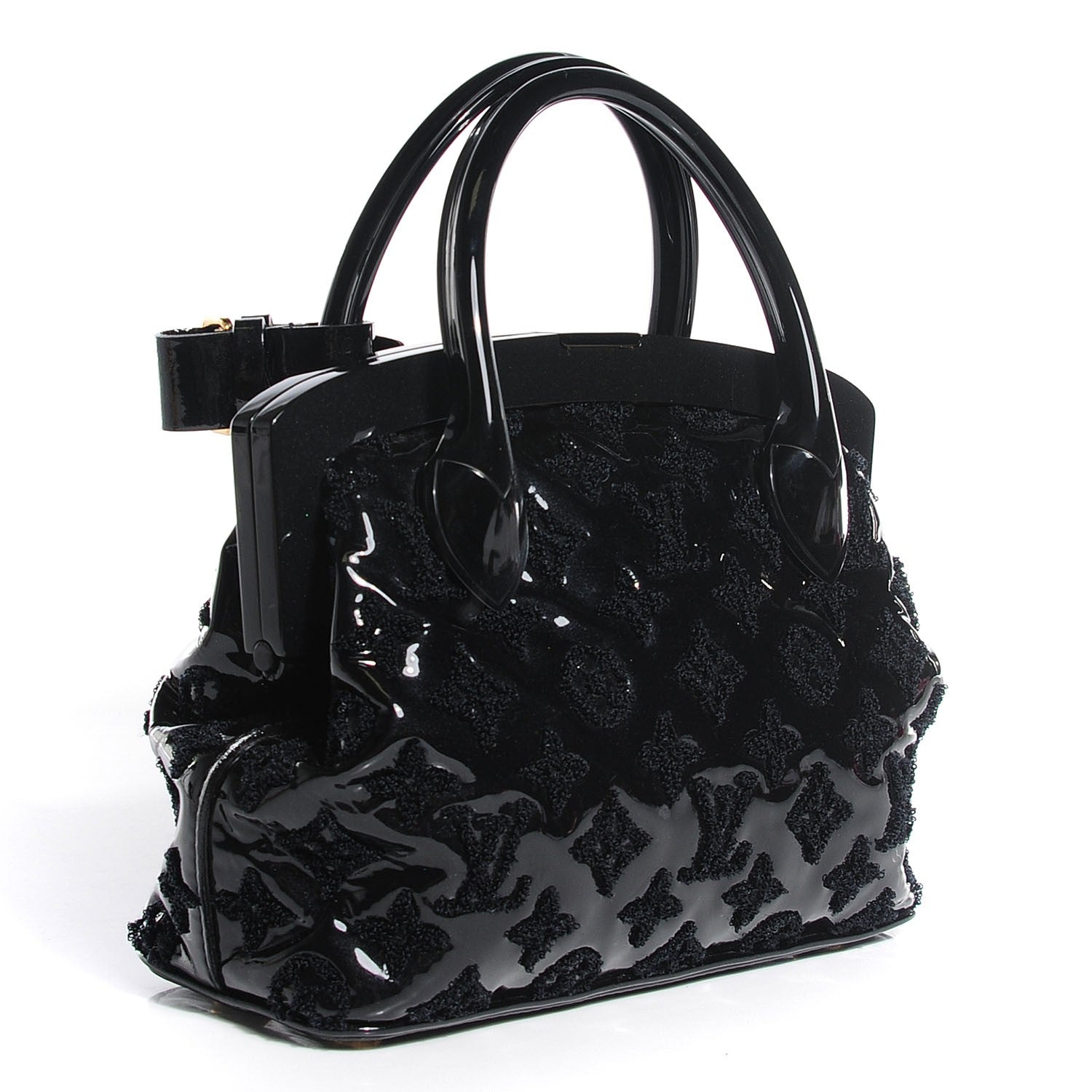 Louis Vuitton Patent Fascination Lockit BB Frame Black 3 of 7