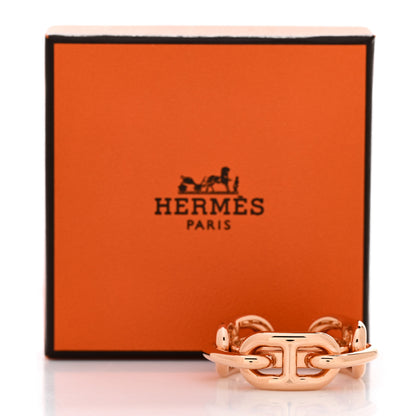 Hermes Plated Brass Regate Scarf Ring Plaqué Or Rose 5 of 5