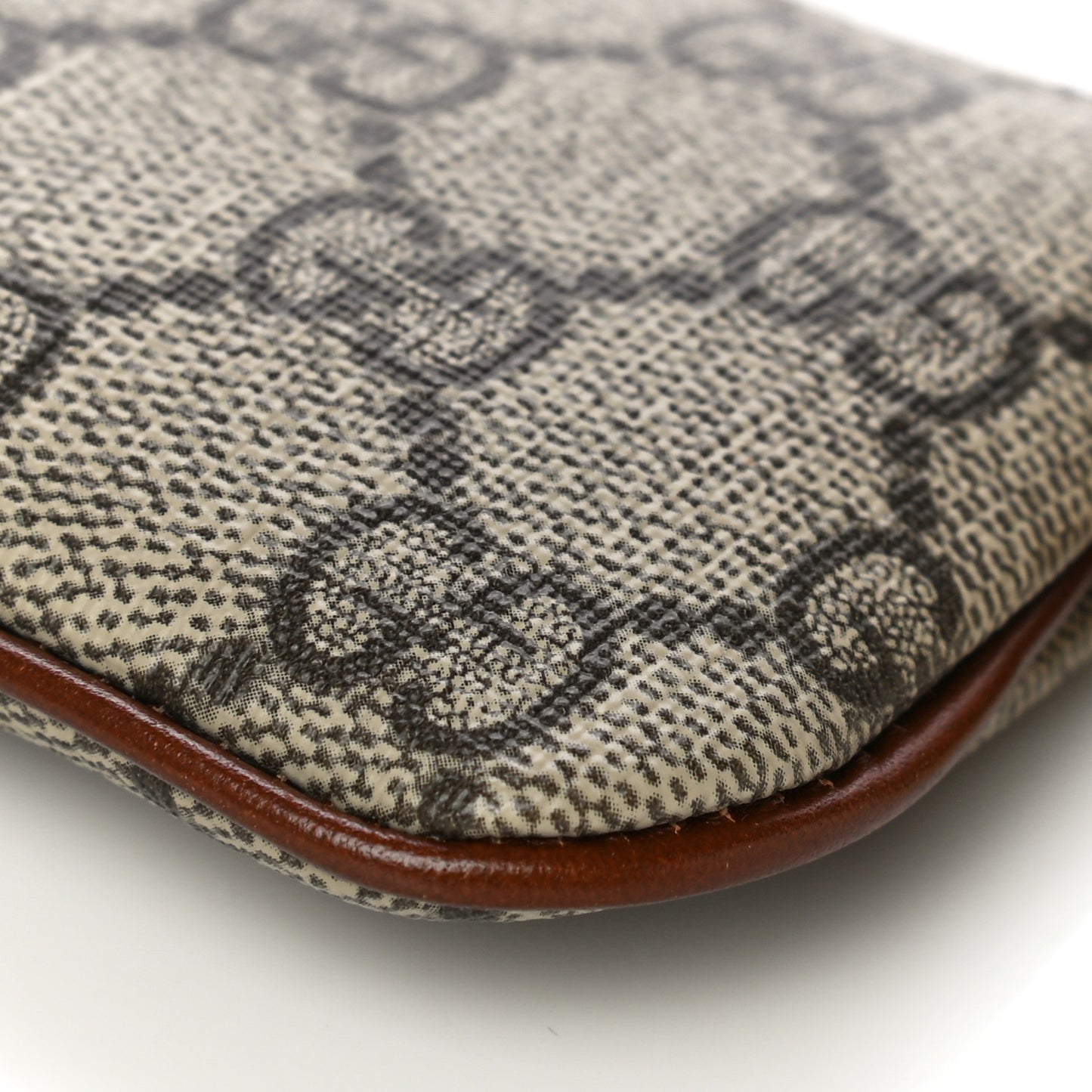 GG Supreme Monogram Key Case Brown