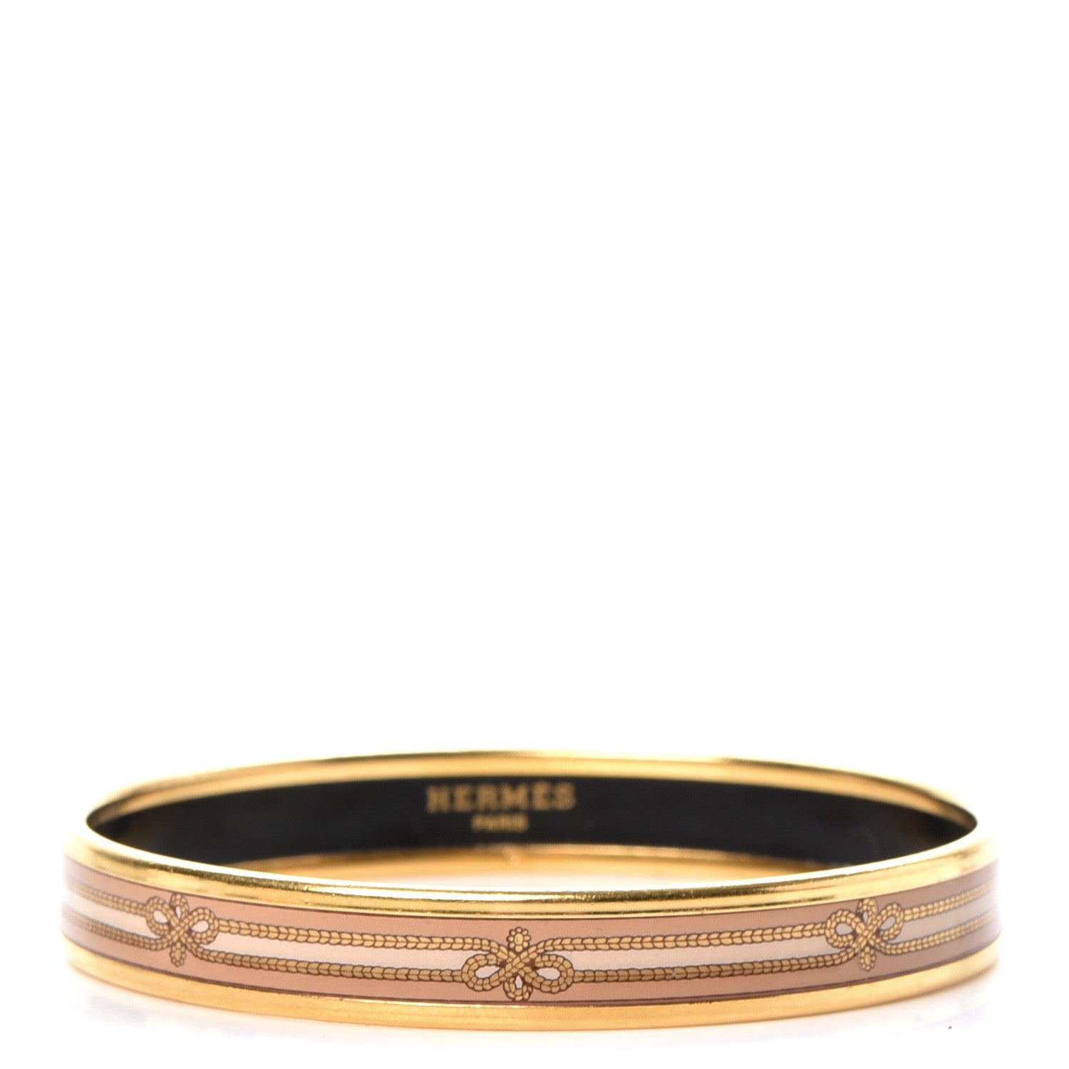 Hermes Enamel Printed Rope Narrow Bracelet 70 1 of 7