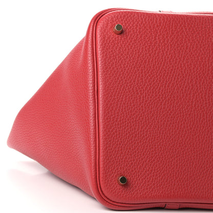 Hermes Taurillon Clemence Picotin Lock 22 MM Rouge Casaque 8 of 9