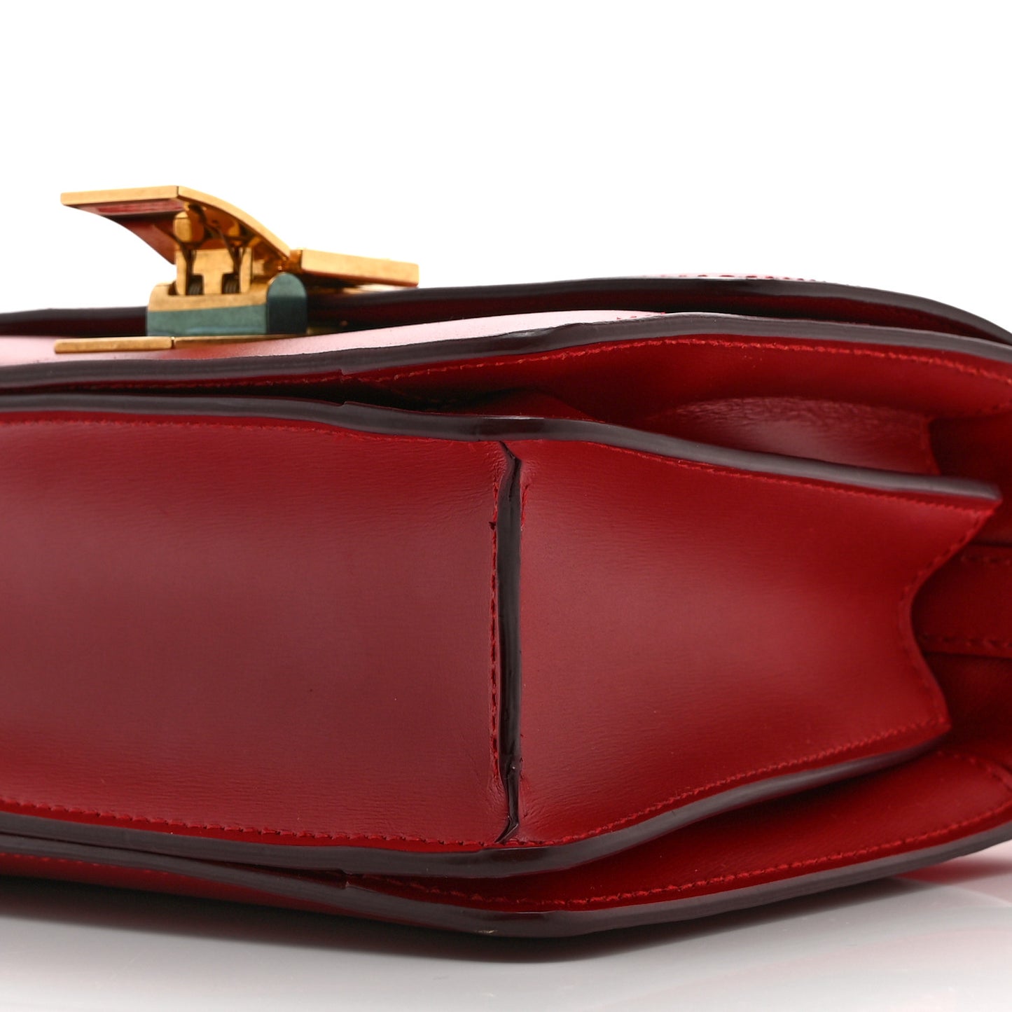 Smooth Calfskin Small Classic Box Flap Bag Red
