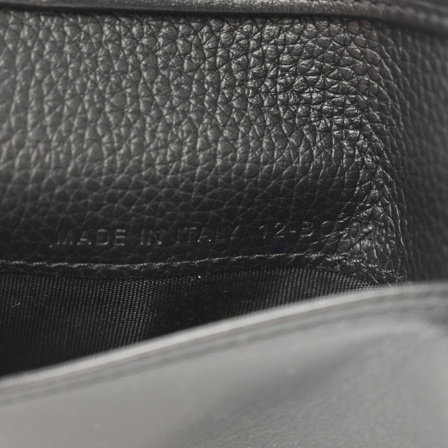 Christian Dior Grained Calfskin Icon Vertical Bifold Card Holder Black 7 of 11