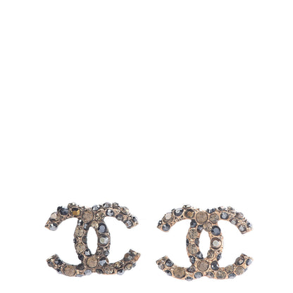 Chanel Crystal CC Earrings Gold Multicolor 1 of 5