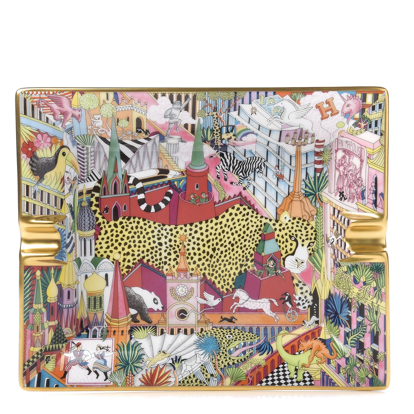 Porcelain Animapolis 3H Ashtray Ecarlate