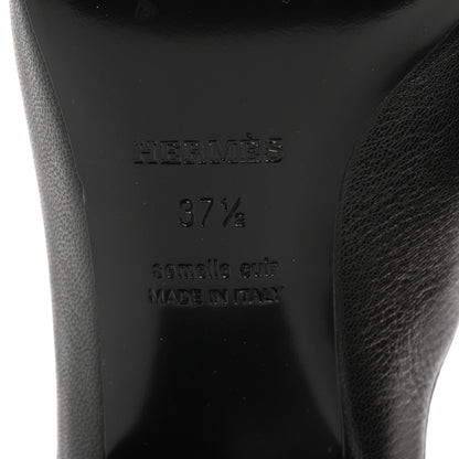 Hermes Goatskin Tuileries Mules 37.5 Black 8 of 9