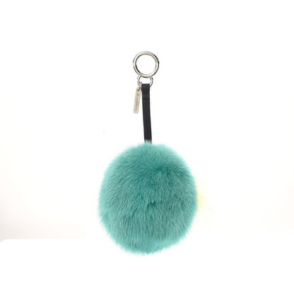 Fendi Shiny Nappa Mink Fox Fur Crystal QuTweet Dazzling Bag Bug Charm Bordeaux Seashell Multicolor 2 of 4