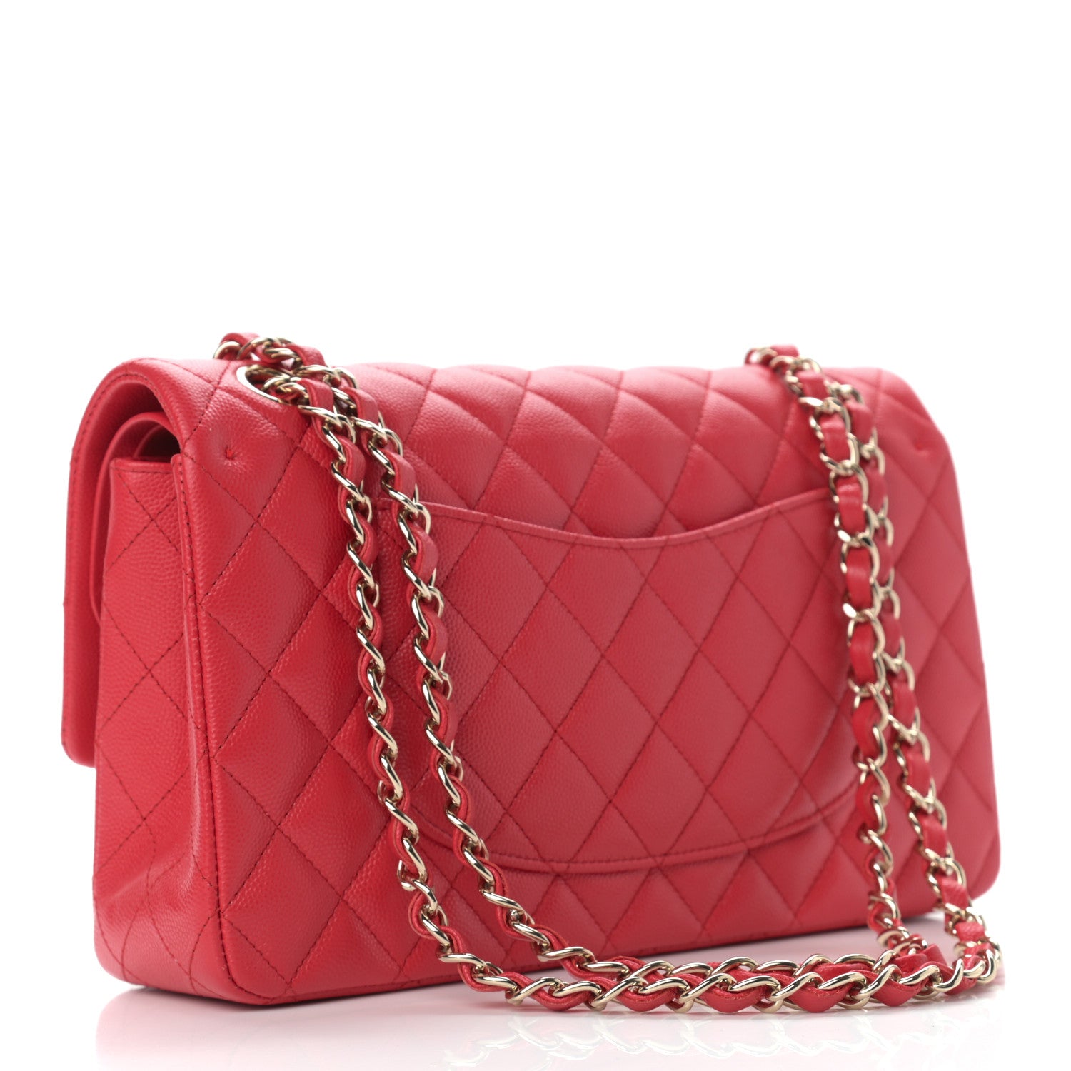 Chanel Caviar Quilted Medium Double Flap Red 3 of 9