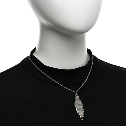 Tiffany Sterling Silver Freshwater Cultured Pearl Elsa Peretti Mesh Pendant Necklace 2 of 4