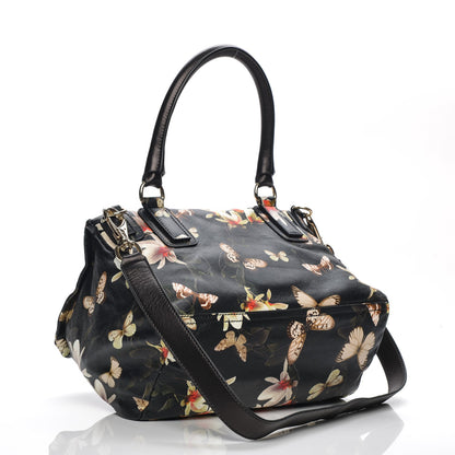 Givenchy Lambskin Magnolia and Moth Print Medium Pandora Black 3 of 7