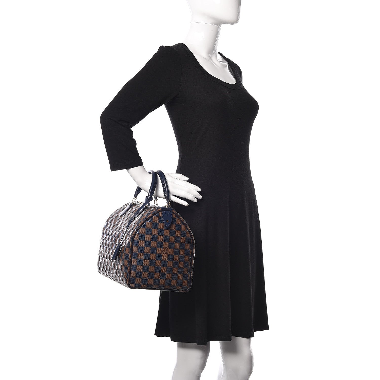 Louis Vuitton Damier Paillettes Speedy 30 Blue 2 of 10