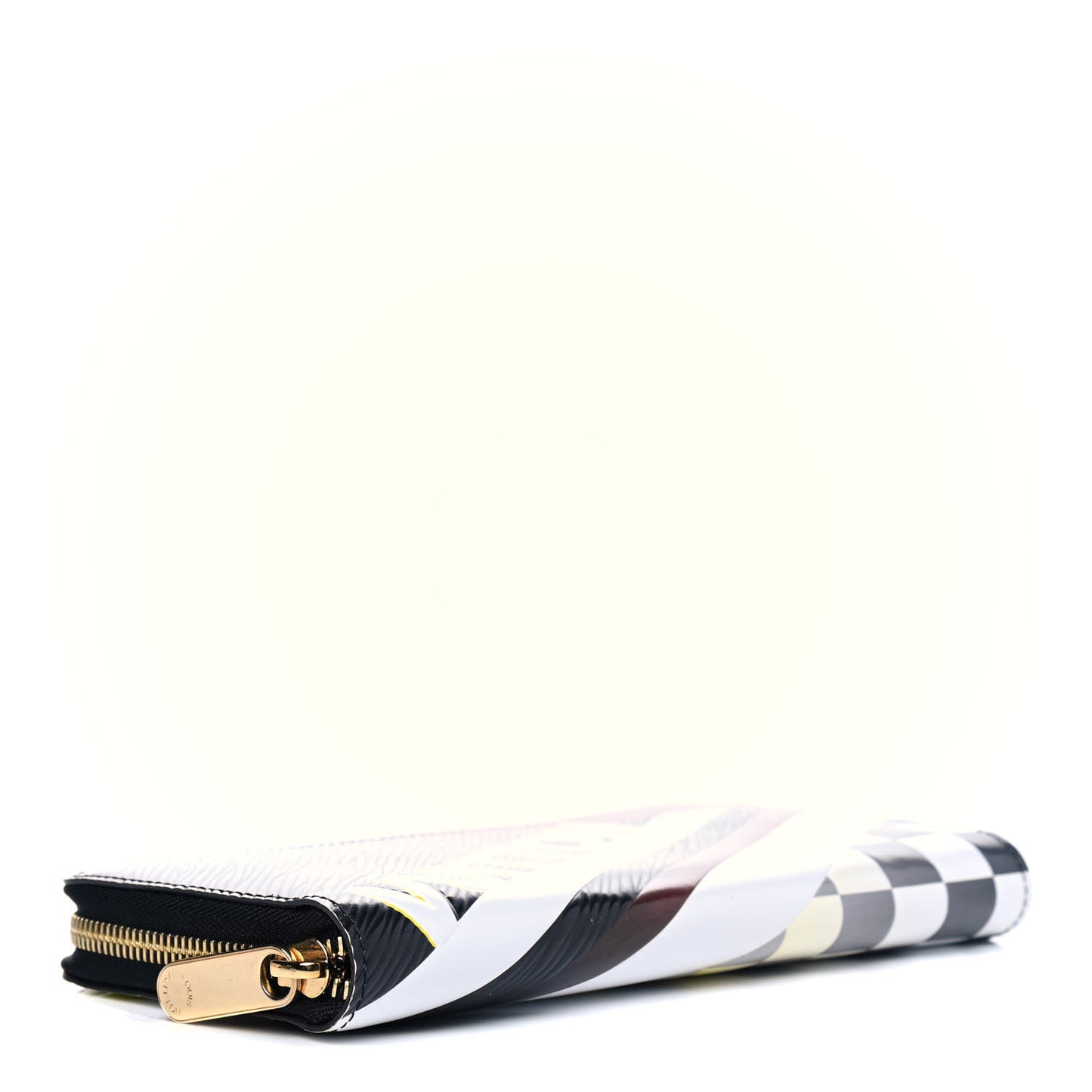 Epi Damier Race Zippy Wallet Black Yellow