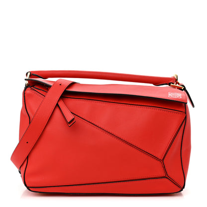 Loewe Calfskin Medium Puzzle Bag Scarlet 1 of 10