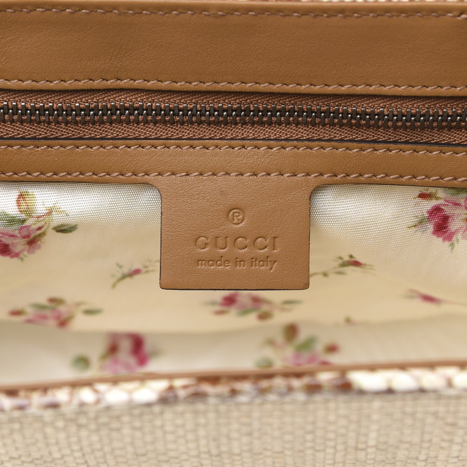 Gucci Raffia Elaphe Matelasse Small GG Marmont Shoulder Bag Natural Cream Brown 6 of 10