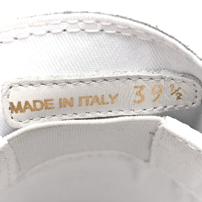 Prada Spazzolato Metal Triangle Logo 50mm Loafers 39.5 White 6 of 10