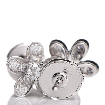 Van Cleef & Arpels 18K White Gold Diamond Socrate Earrings 4 of 5