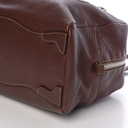 Prada Vitello Daino Logo Bowler Bruciato 9 of 9