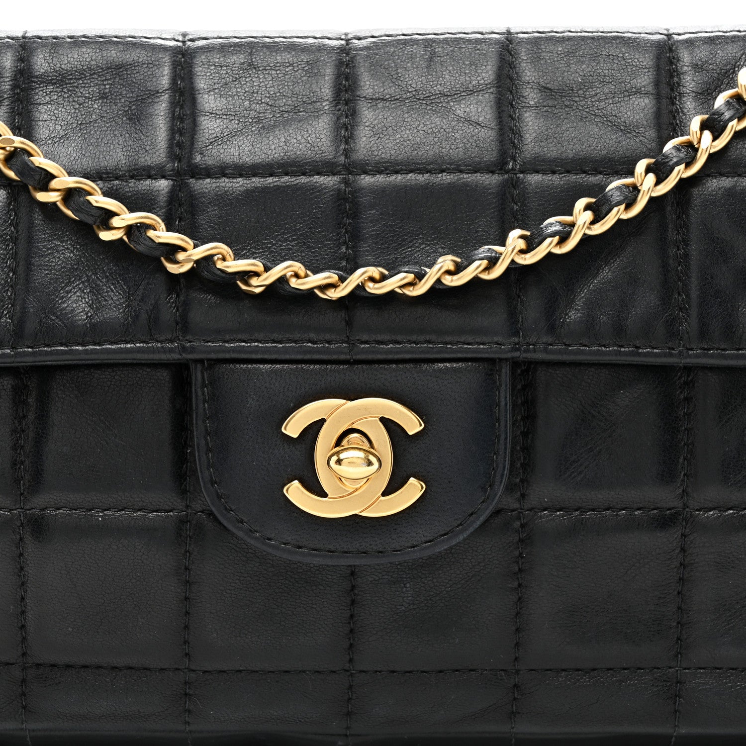 Chanel Lambskin East West Chocolate Bar Flap Black 9 of 14