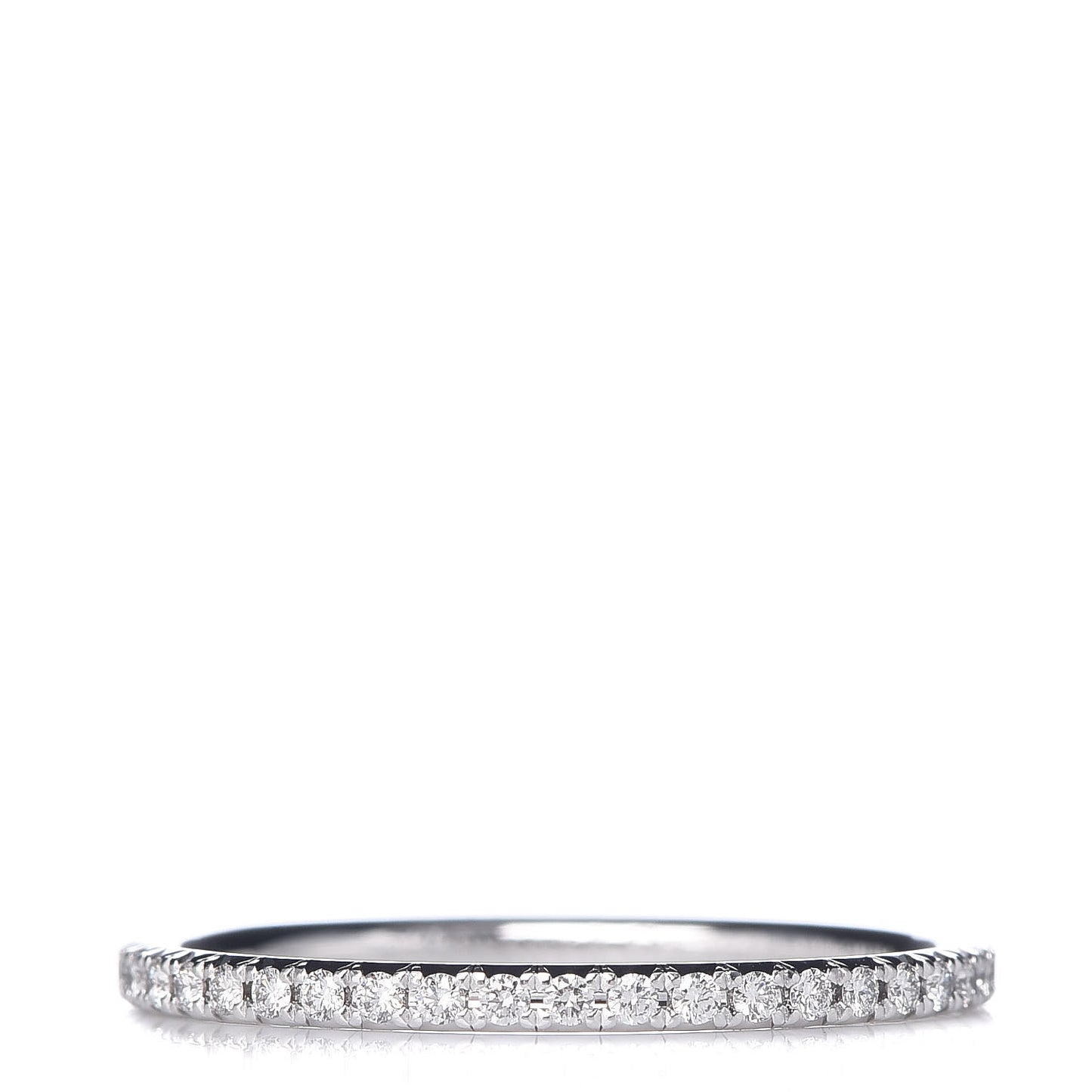 18K White Gold Diamond Metro Band Ring 53 6.5