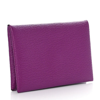 Hermes Chevre Mysore Calvi Card Case Anemone 5 of 8