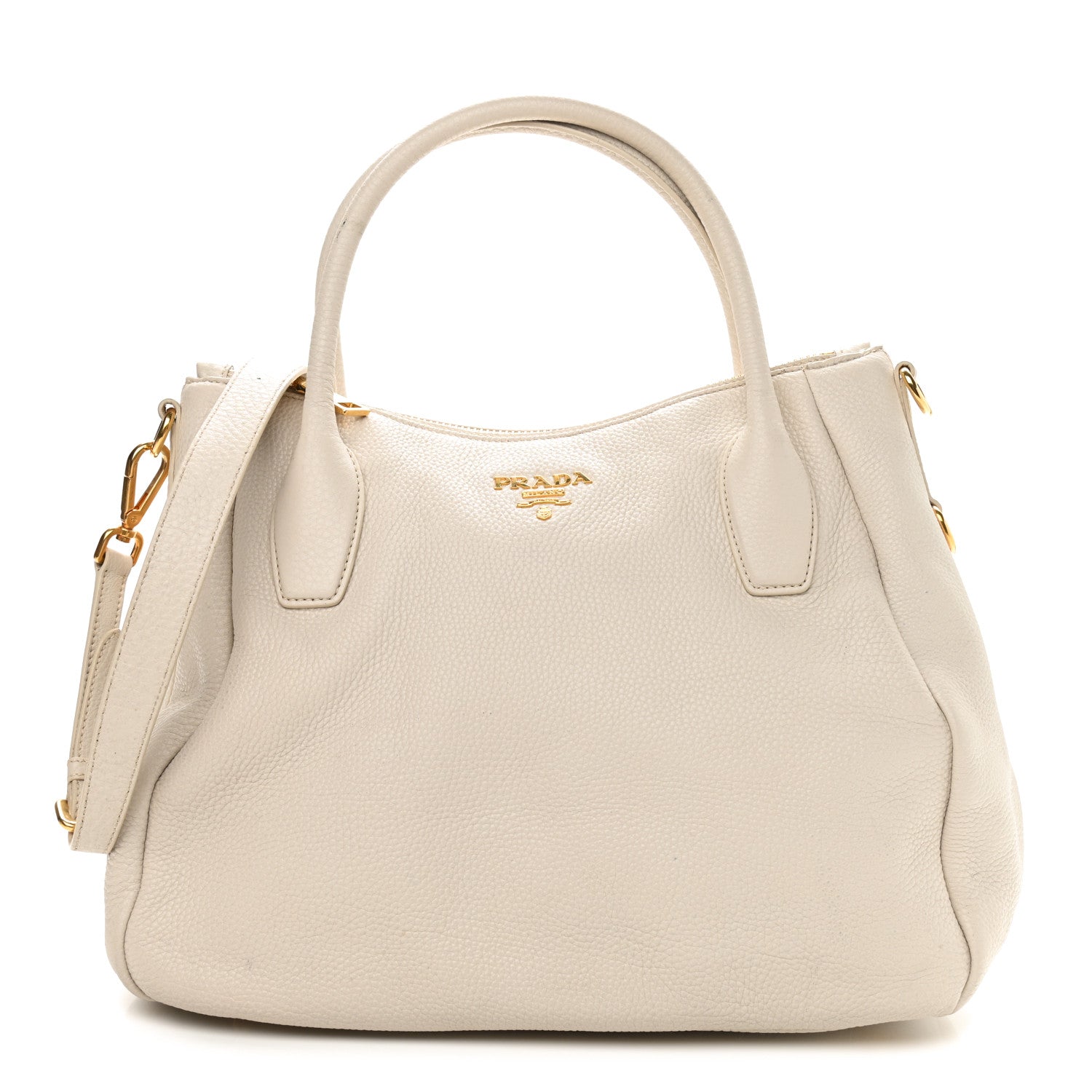 Prada Vitello Daino Tote Talco 1 of 12