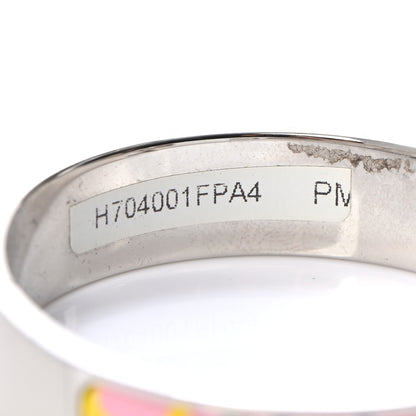 Hermes Enamel Printed Narrow Panoplie Equestre Clic H Bracelet PM Pink Delirium 5 of 5