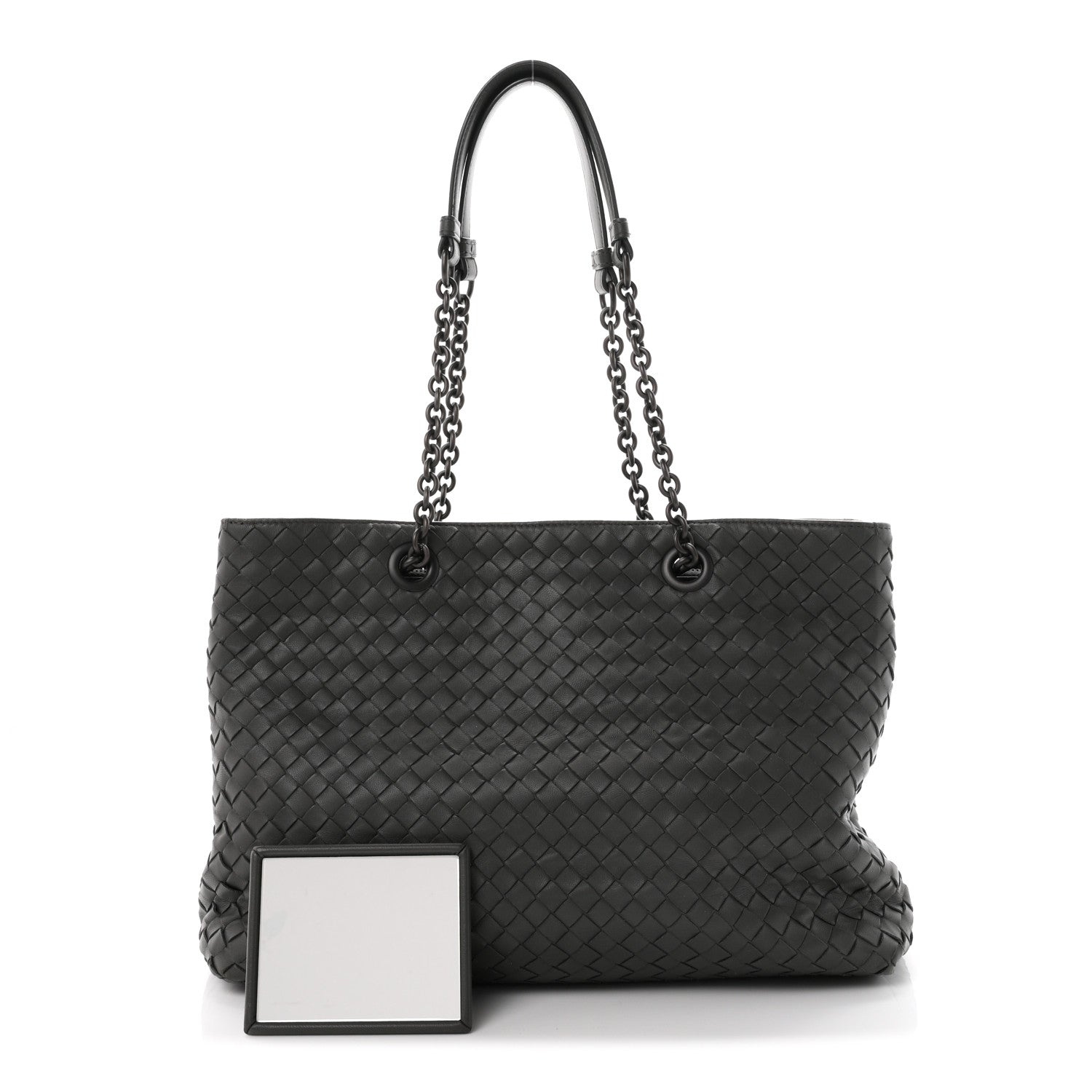 Bottega Veneta Nappa Intrecciato Medium Classic Chain Strap Tote Dark Grey 3 of 11