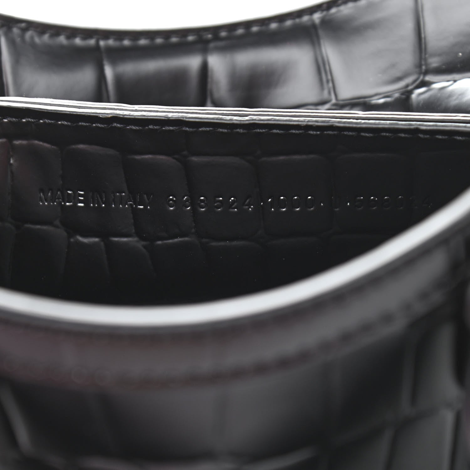 Balenciaga Semi Shiny Calfskin Crocodile Embossed Neo Classic Black Hardware Mini City Black 7 of 10