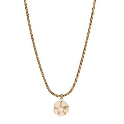 Chanel Pearl CC Camellia Flower Necklace White 1 of 6