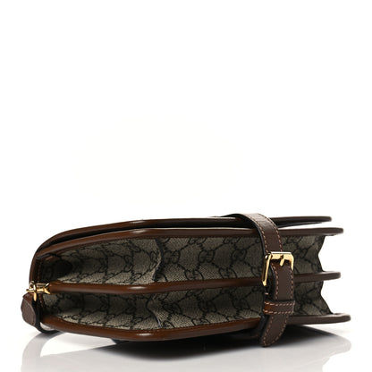 Gucci GG Supreme Monogram Azalea Calfskin Mini Retro Interlocking G Flap Shoulder Bag Beige Ebony Brown Sugar 4 of 11