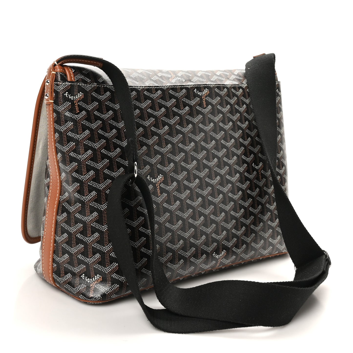 Goyardine Capetien Messenger Bag Black Gold