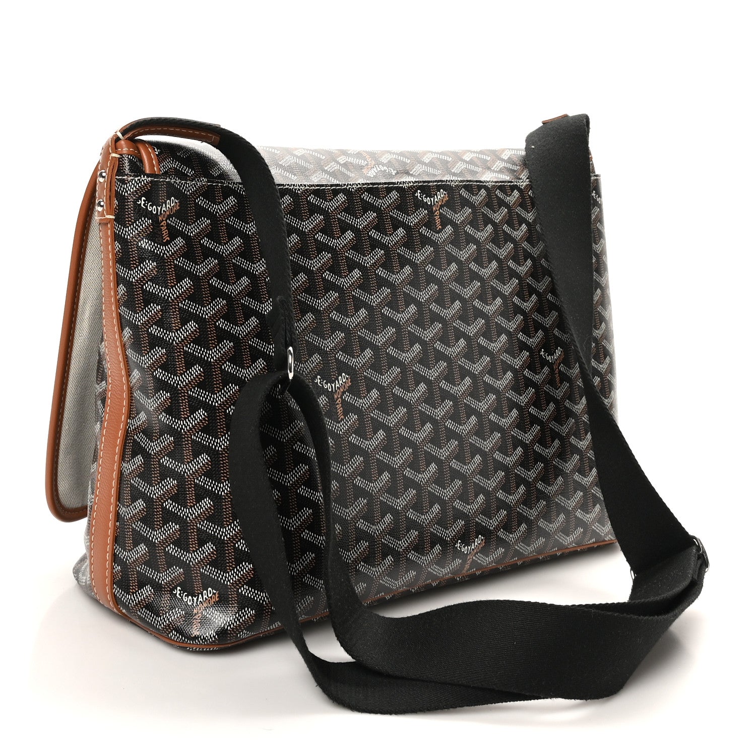 Goyard Goyardine Capetien Messenger Bag Black Gold 3 of 11