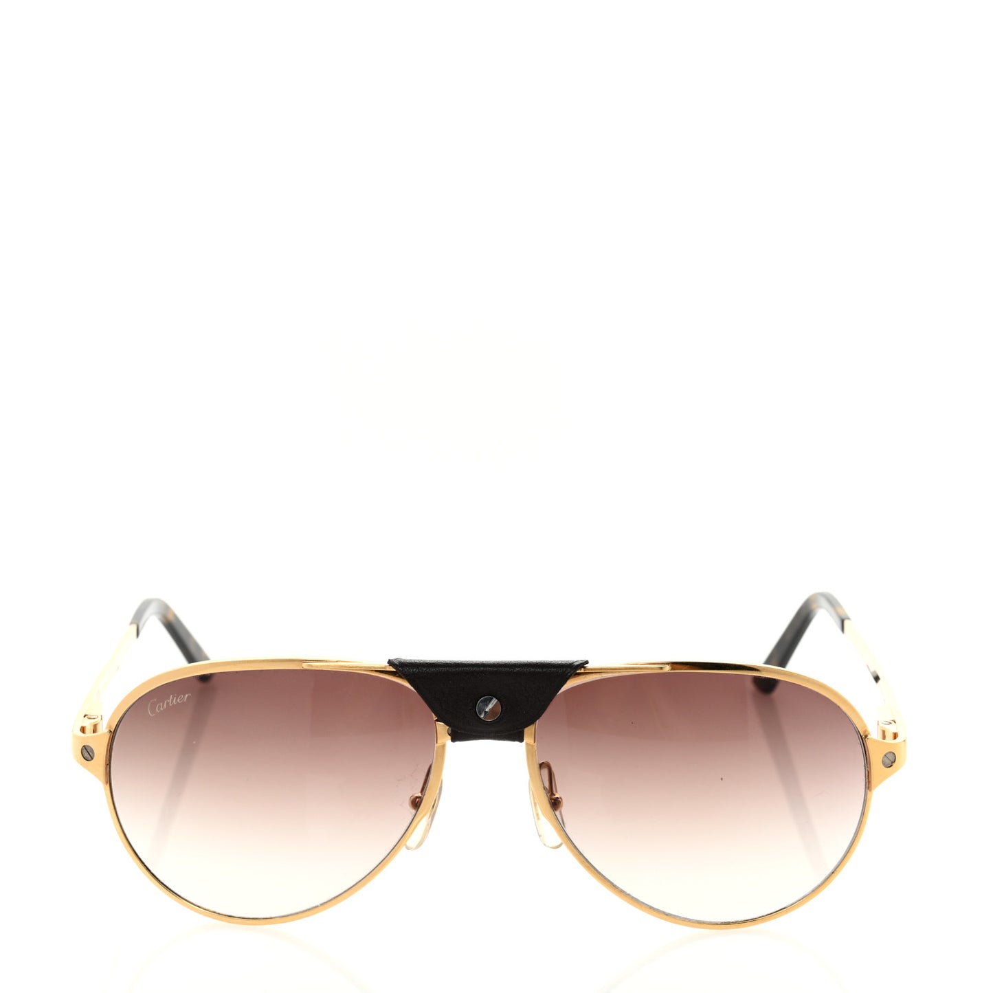 Santos de Cartier 135 Sunglasses Gold Black
