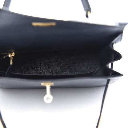 Hermes Epsom Kelly Sellier 25 Bleu Indigo 5 of 15