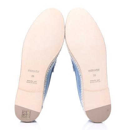 Hermes Denim Womens Trip Espadrilles 39 Bleu Clair 7 of 11