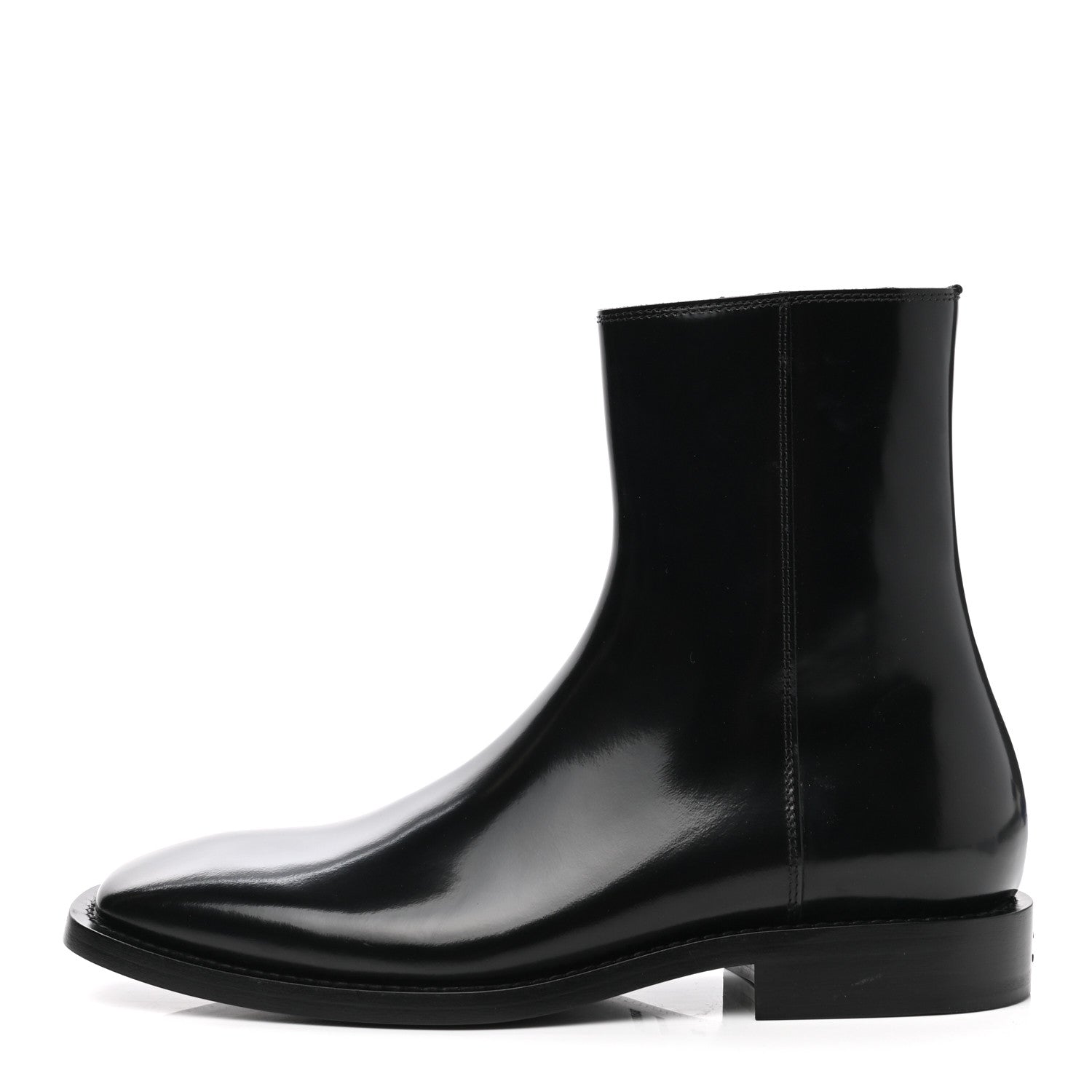 Balenciaga Polished Calfskin Rim Boots 39 Black 1 of 9