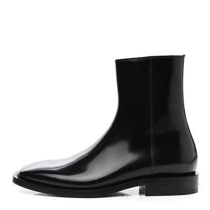 Balenciaga Polished Calfskin Rim Boots 39 Black 1 of 9