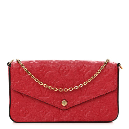 Louis Vuitton Empreinte Pochette Felicie Chain Wallet Cherry 1 of 13
