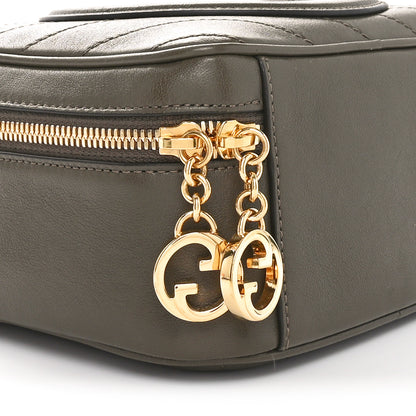 Gucci Sakai Be Green Calfskin Diagonal Stitched Blondie Top Handle Bag Craclet Brown 9 of 10