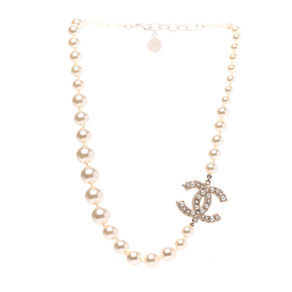 Chanel Pearl CC 100th Anniversary Necklace Light Gold 2 of 4