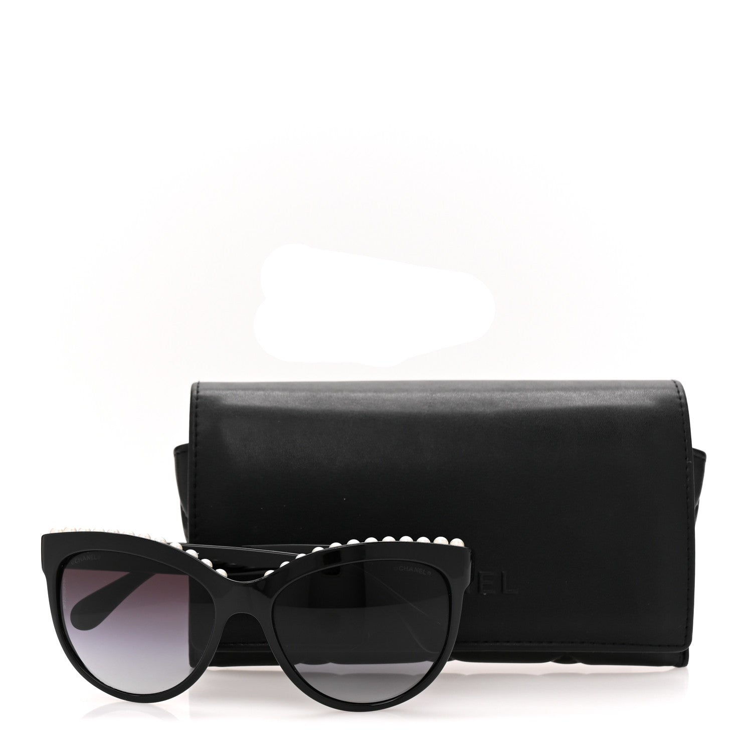 Chanel Freshwater Cultured Pearl Butterfly Sunglasses 6040-H Black 9 of 9