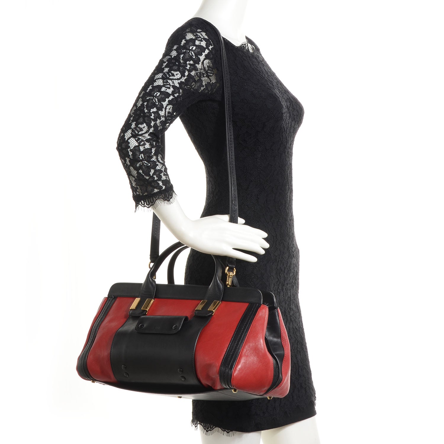 Chloe Leather Medium Alice Satchel Holly Berry 2 of 8