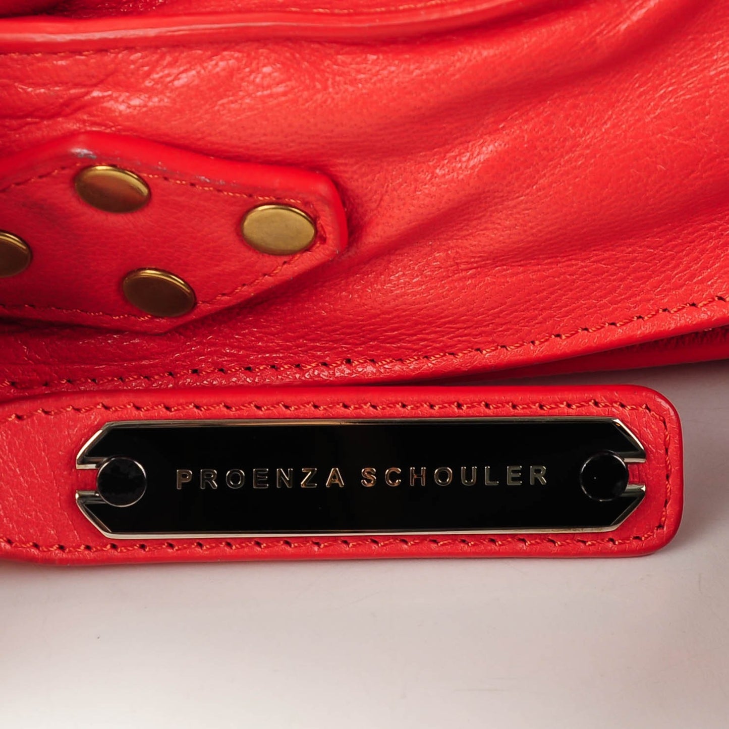 Lambskin Large PS1 Satchel Deep Coral