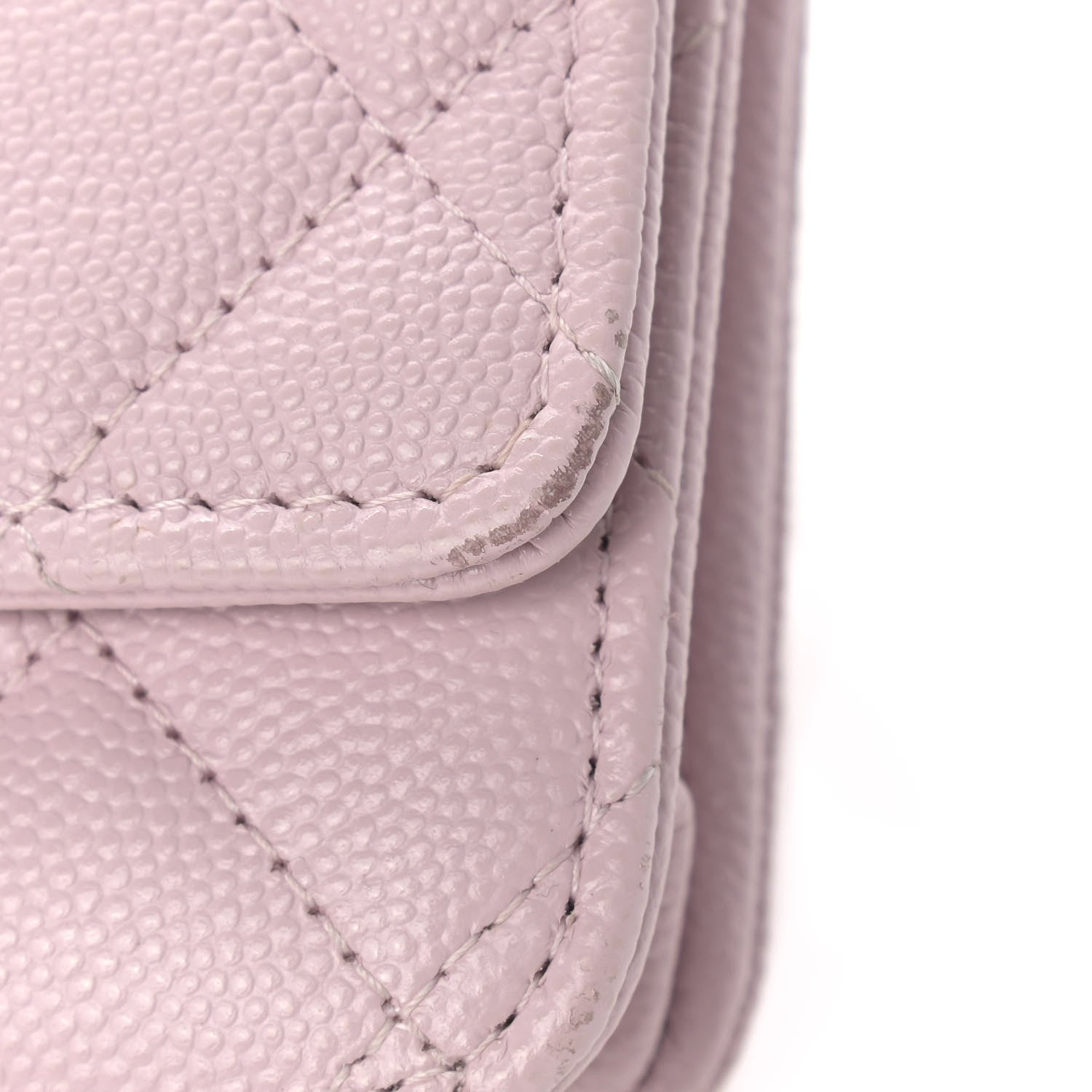 Chanel Caviar Quilted Wallet On Chain WOC Light Pink 11 of 19