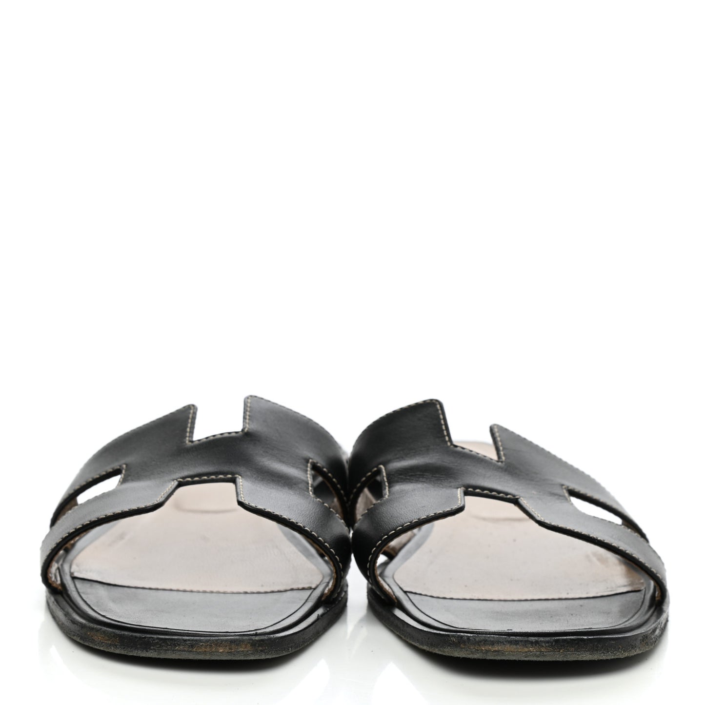 Box Calfskin Oran Sandals 38.5 Black