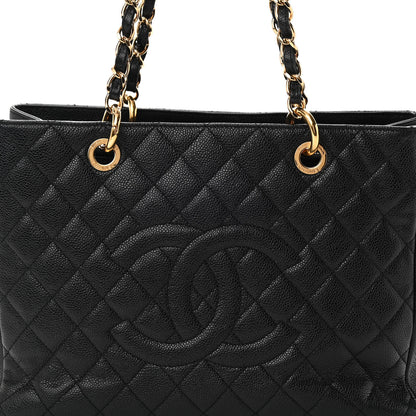 Chanel Caviar Quilted Grand Shopping Tote GST Black 7 of 14