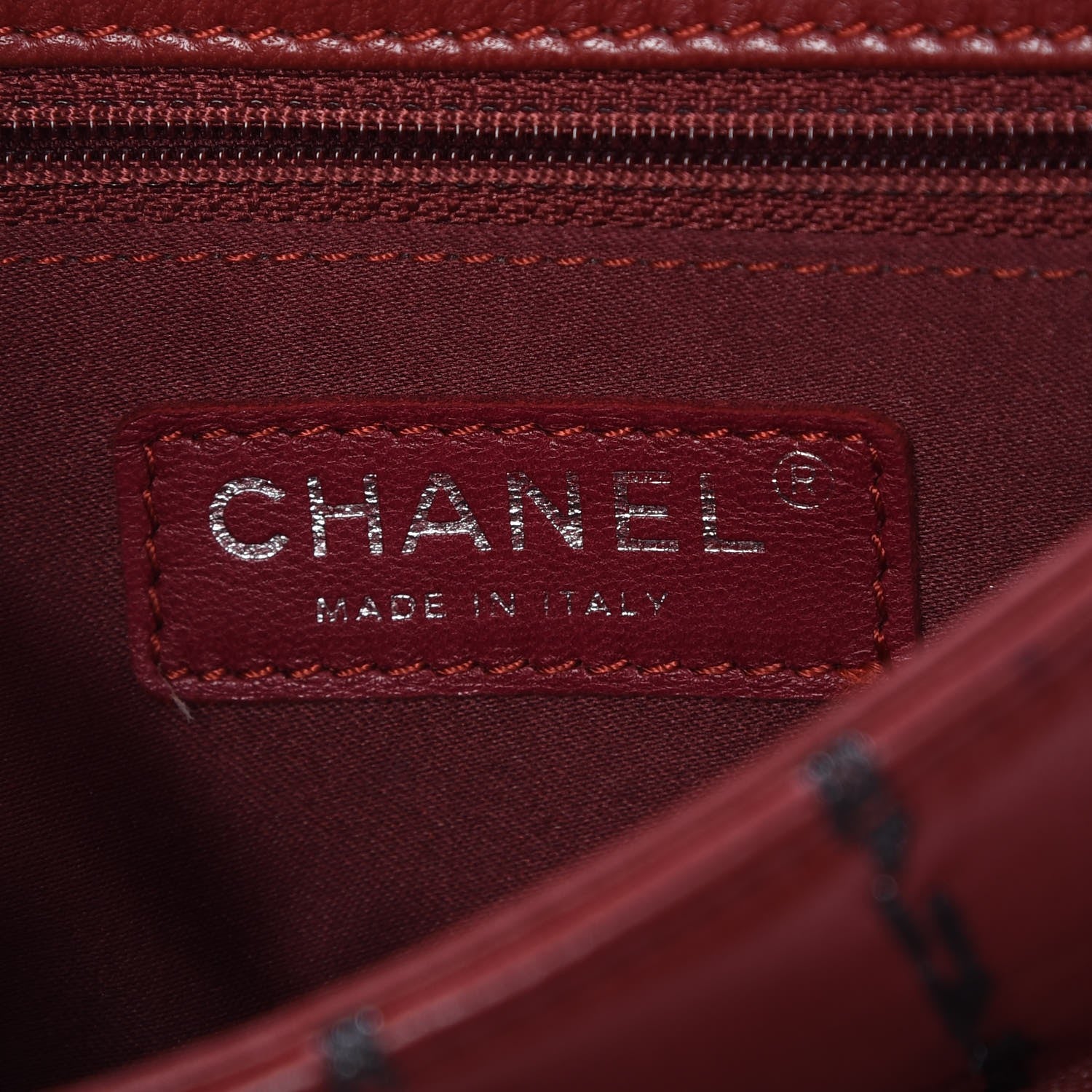 Chanel Lambskin Vertical Stitch Mini Flap Dark Red 8 of 13