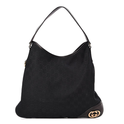 Gucci Monogram Medium New Britt Hobo Black 1 of 13